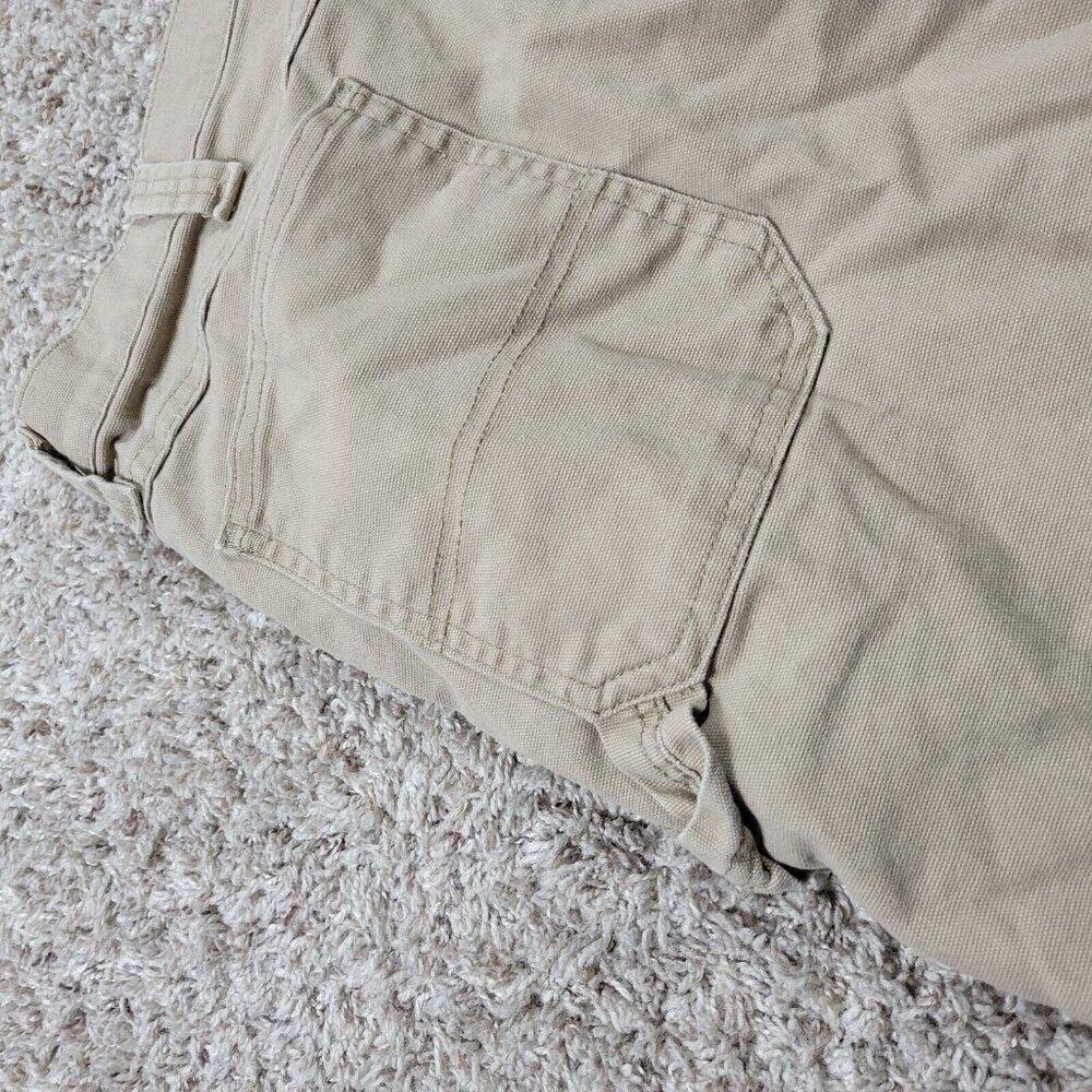 Wrangler Denim Carpenter Shorts Mens 42 Beige Jean Short Workwear Stretch - Picture 9 of 9